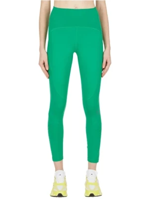 Adidas by Stella McCartney, Logo Print Legginsy Green, female,