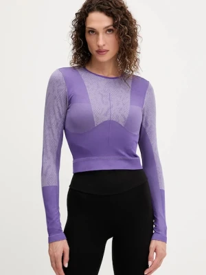 adidas by Stella McCartney longsleeve do jogi kolor fioletowy JN0541