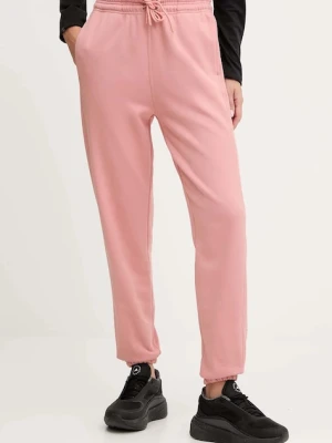 adidas by Stella McCartney spodnie dresowe bawełniane damskie kolor pomarańczowy gładkie JX2717