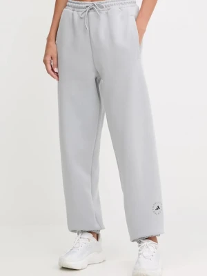 adidas by Stella McCartney spodnie dresowe damskie kolor szary gładkie JX6777