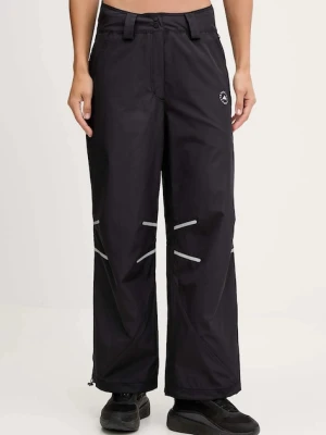 adidas by Stella McCartney spodnie treningowe damskie kolor czarny szerokie high waist JW2687
