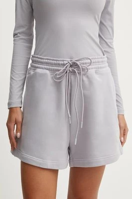 adidas by Stella McCartney szorty damskie kolor fioletowy gładkie high waist IW9913