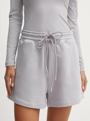 adidas by Stella McCartney szorty damskie kolor fioletowy gładkie high waist IW9913