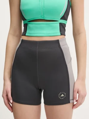 adidas by Stella McCartney szorty damskie kolor szary wzorzyste high waist JG1057