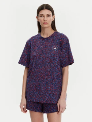 adidas by Stella McCartney T-Shirt Printed JJ0083 Granatowy Loose Fit