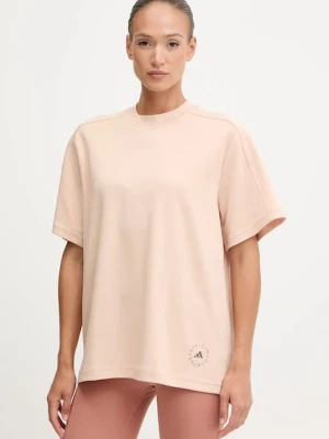 adidas by Stella McCartney t-shirt sportowy damski kolor beżowy JW4525