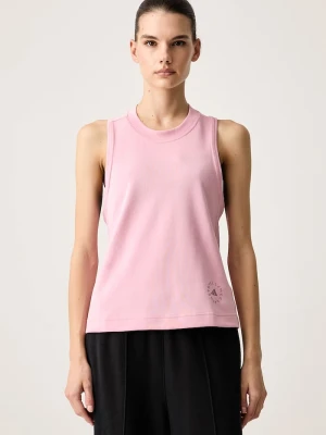 adidas by Stella McCartney T-shirt sportowy damski z bawełną różowy