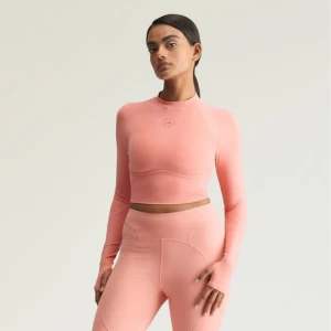 adidas by Stella McCartney Training Longsleeve Crop Top Soft Terracotta