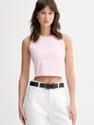 adidas crop top damski bawełniany z elastanem