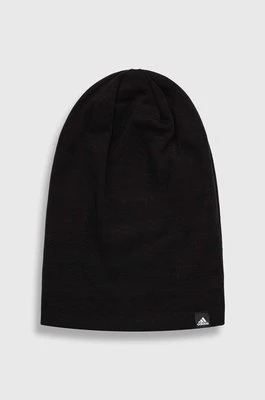 adidas czapka kolor czarny z cienkiej dzianiny