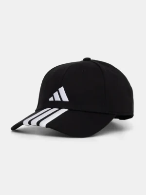 adidas czapka z daszkiem bawełniana BBALL 3S CAP NL kolor czarny z aplikacją JG1072