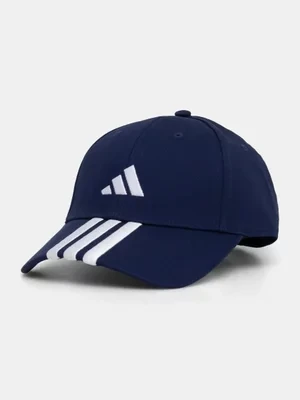 adidas czapka z daszkiem bawełniana BBALL 3S CAP NL kolor granatowy z aplikacją JP0384