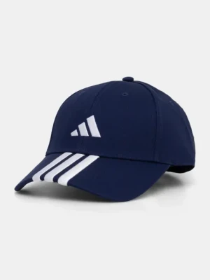 adidas czapka z daszkiem bawełniana BBALL 3S CAP NL kolor granatowy z aplikacją JP0384