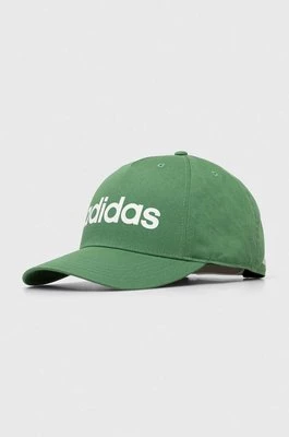 adidas czapka z daszkiem bawełniana kolor zielony z aplikacją IR7908