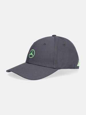 adidas czapka z daszkiem bawełniana x Mercedes kolor szary JZ2548