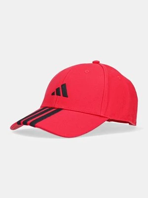 adidas czapka z daszkiem BBALL 3S CAP NL kolor czerwony z aplikacją JP0387