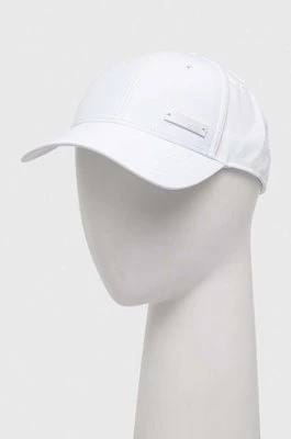 adidas czapka z daszkiem kolor biały gładka