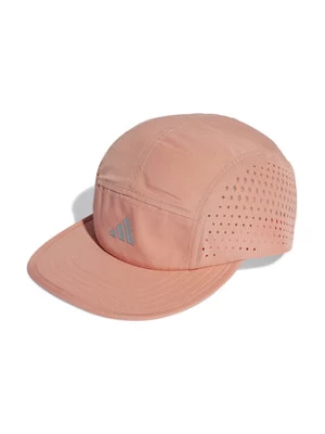 adidas Czapka z daszkiem Running x 4D HEAT.RDY Five-Panel Cap IK8392 Koralowy