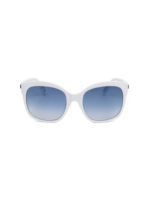 adidas Damskie okulary przeciwsłoneczne w kolorze biało-niebieskim rozmiar: 54