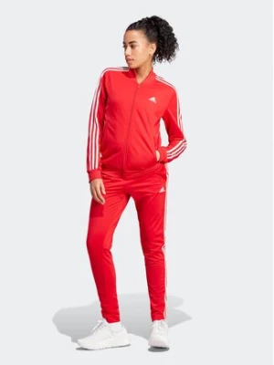 adidas Dres Essentials 3-Stripes IJ8784 Czerwony Slim Fit