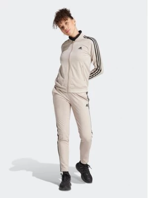 adidas Dres Essentials 3-Stripes IJ8786 Beżowy Slim Fit