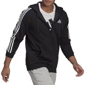 Bluza adidas Essentials Fleece 3-Stripes Full-Zip Hoodie GK9051 - czarna