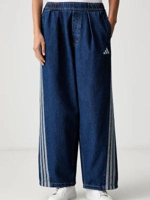 adidas jeansy wide leg damskie Denim Pack niebieski