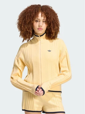 adidas Kardigan Cable Knit Firebird Track Top KR7047 Żółty Regular Fit