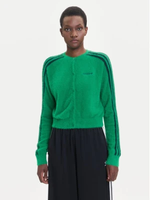 adidas Kardigan Fluffy JW5177 Zielony Regular Fit