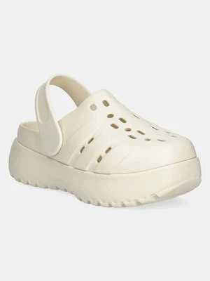 adidas klapki Adilette Clog Platform damskie kolor beżowy na platformie JP7159