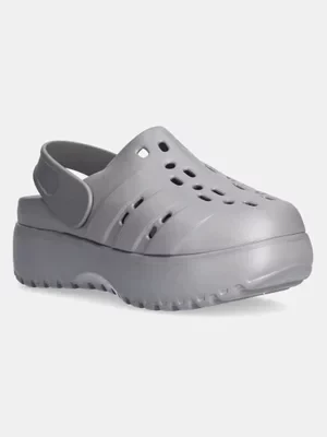 adidas klapki Adilette Clog Platform damskie kolor szary na platformie JQ9879