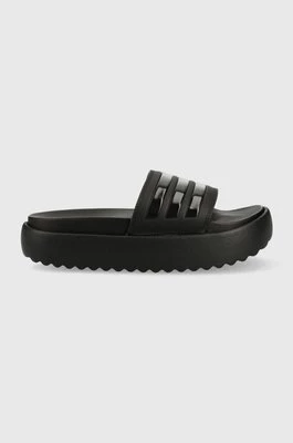 adidas klapki Adilette damskie kolor czarny na platformie HQ6179