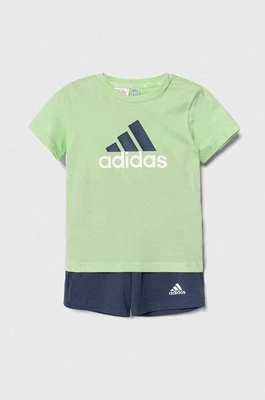 adidas komplet bawełniany dziecięcy kolor zielony