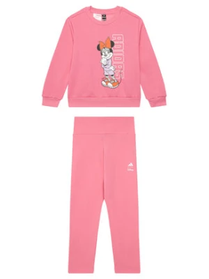 adidas Komplet bluza i legginsy Disney Minnie Mouse JL9201 Różowy Regular Fit