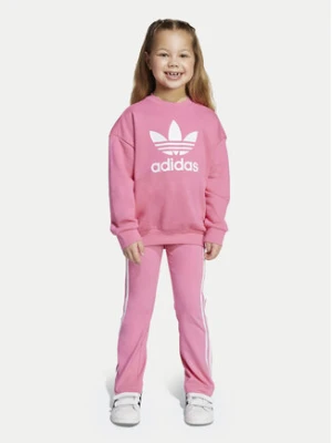 adidas Komplet bluza i legginsy JY3741 Różowy Flared Fit