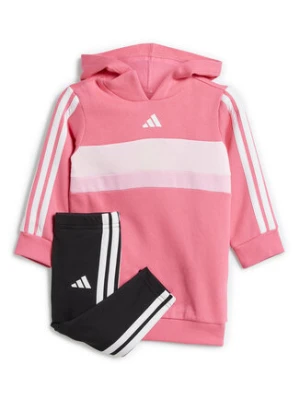 adidas Komplet bluza i legginsy Seasonal Essentials Tiberio 3-Stripes JC7501 Różowy Slim Fit