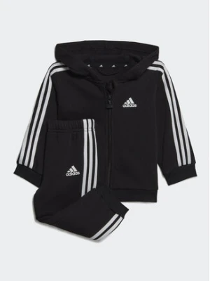 adidas Komplet dresowy Essentials Full-Zip Hooded Jogger Set HR5866 Czarny Regular Fit