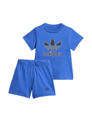 adidas Komplet t-shirt i spodenki Big Logo Execution KA2652 Niebieski Regular Fit