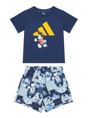 adidas Komplet t-shirt i spodenki Disney Mickey Mouse JD0377 Granatowy Regular Fit
