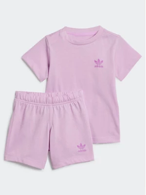 adidas Komplet t-shirt i spodenki IN8501 Różowy Regular Fit