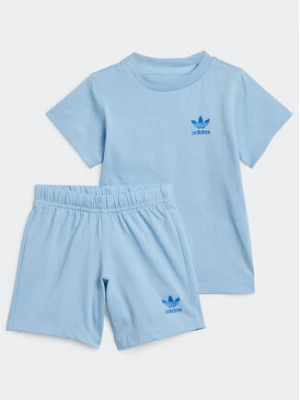 adidas Komplet t-shirt i spodenki IN8506 Niebieski Regular Fit