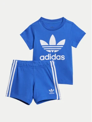 adidas Komplet t-shirt i spodenki JC6581 Niebieski Regular Fit