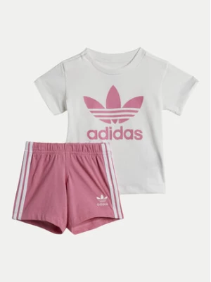 adidas Komplet t-shirt i spodenki JE0523 Różowy Regular Fit