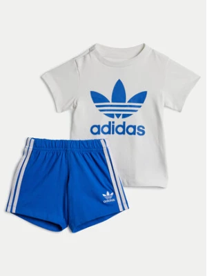 adidas Komplet t-shirt i spodenki JE0525 Niebieski Regular Fit