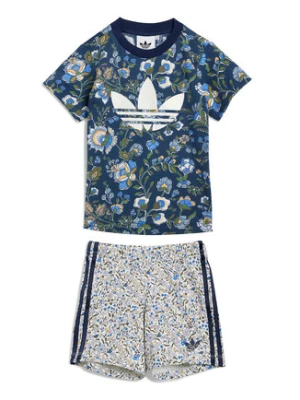 adidas Komplet t-shirt i spodenki Liberty London JY3017 Granatowy Regular Fit