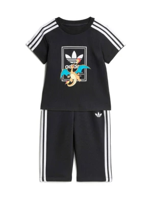 adidas Komplet t-shirt i spodenki Pokemon KR4683 Czarny Regular Fit