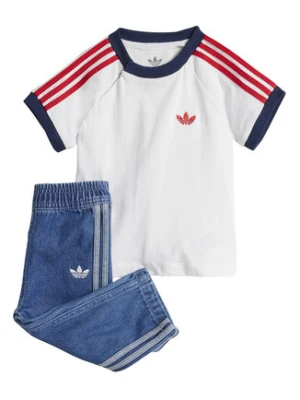 adidas Komplet t-shirt i spodnie Denim JC7863 Niebieski Regular Fit