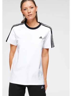 adidas Koszulka "3S BF" w kolorze biało-czarnym rozmiar: S