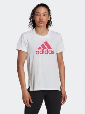 adidas Koszulka techniczna 3-Stripes Sport Brand Love T-Shirt HK6514 Biały Regular Fit