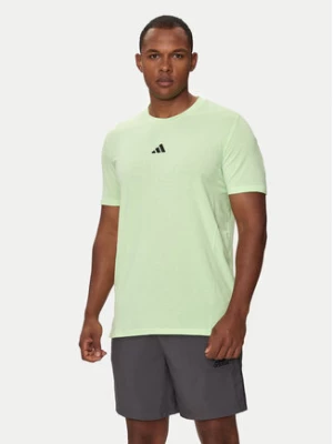 adidas Koszulka techniczna Designed for Training IS3813 Zielony Slim Fit